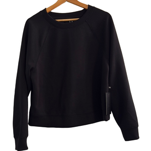 T/S by Thrive Black Crewneck Sweatshirt - Size Large